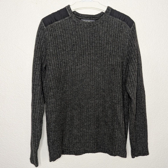 Eddie‎ Bauer Fisherman Sweater Grey Wool Blend Men's L - Picture 2 of 13